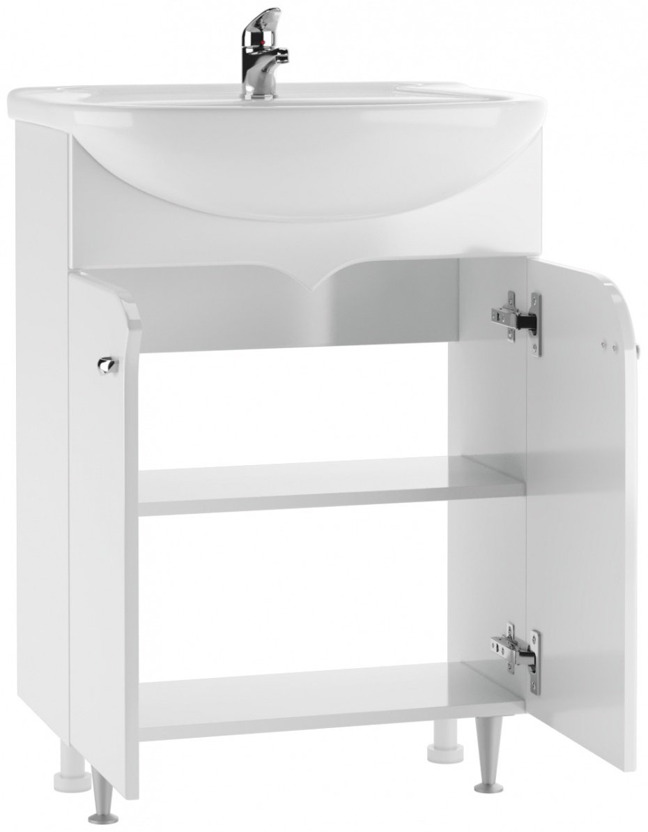 Тумба с раковиной KABINKA.KZ Адай, 59.2x82x29.6 см, белый