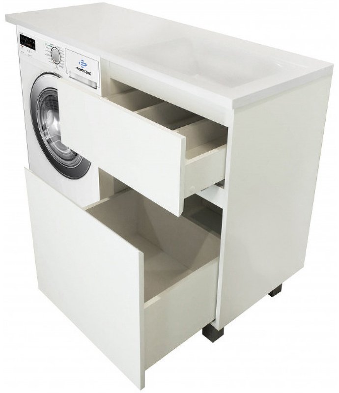 Тумба с раковиной KABINKA.KZ ФР-00001920, 120x86x48.2 см, белый