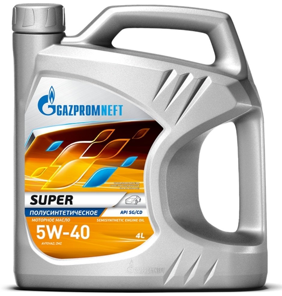 Моторное масло Моторное масло полусинтетическое Gazpromneft Super 5W-40 4 л