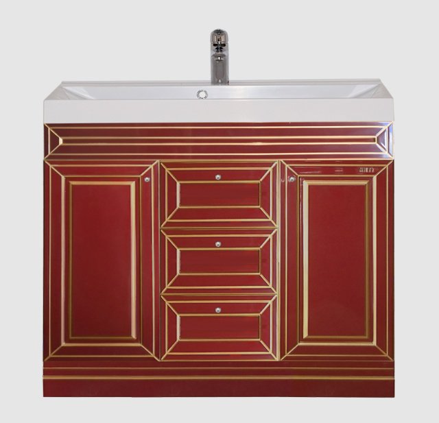 Тумба с раковиной KABINKA.KZ СО000003994, 87x82.5x45 см, бордовый купить,NaN