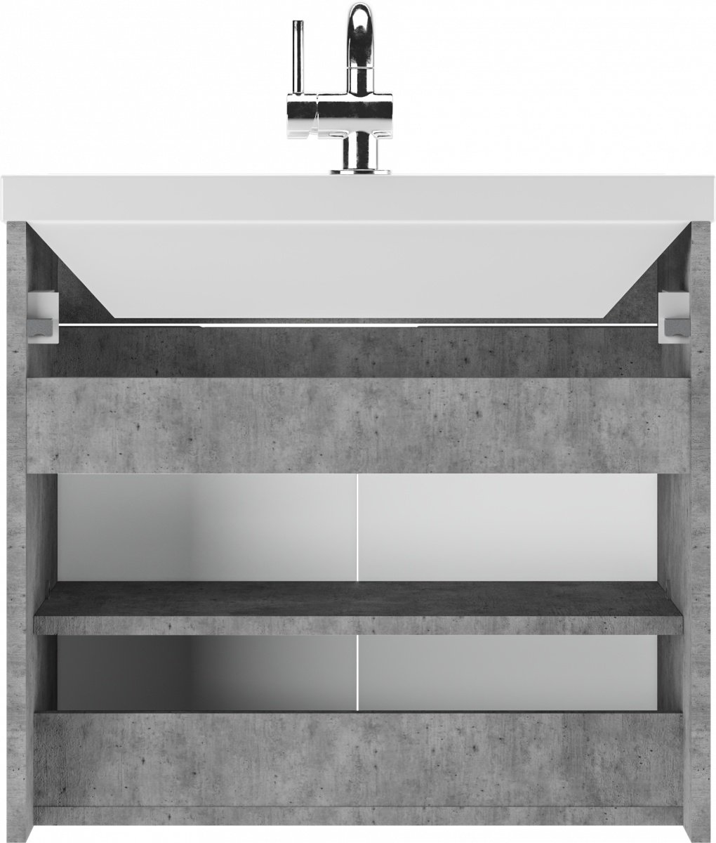 Тумба с раковиной KABINKA.KZ Байтерек, 59x52x35.5 см, серый