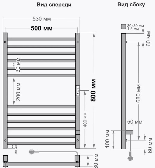 Полотенцесушитель Indigo электрический Attic, лесенка 50x80 см купить,NaN