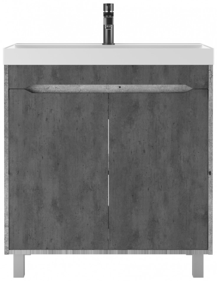 Тумба с раковиной KABINKA.KZ Байтерек , 79.2x72x37.9 см, серый