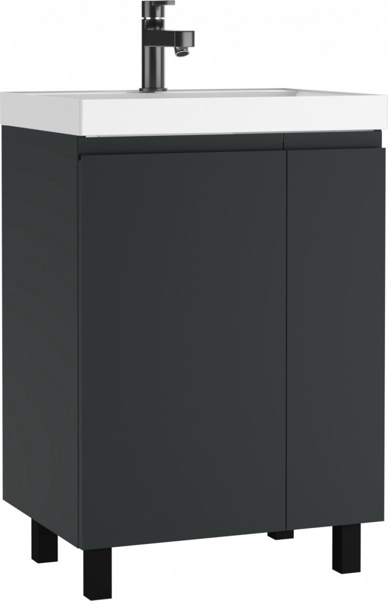 Тумба с раковиной Kabinka.kz Байтерек 58.8x82x44.5см темно-серый купить,NaN