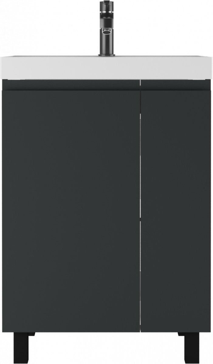 Тумба с раковиной Kabinka.kz Байтерек 58.8x82x44.5см темно-серый купить,NaN