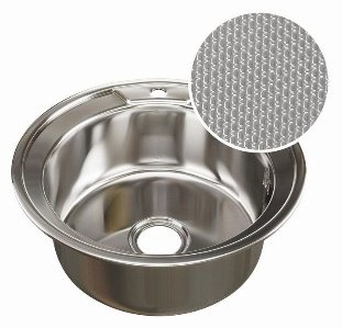 Кухонная мойка Мойка круг d 51 (0,8) вып 3 1/2 (глуб чаши 18см) с сифоном без гофры купить,NaN