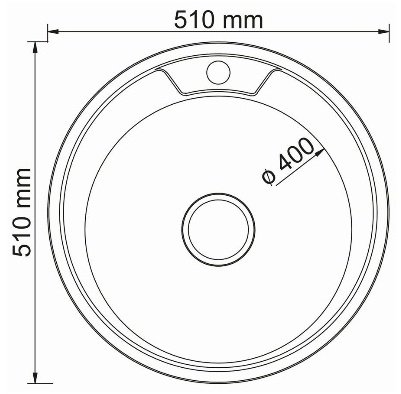 Кухонная мойка Мойка круг d 51 (0,8) вып 3 1/2 (глуб чаши 18см) с сифоном без гофры купить,NaN