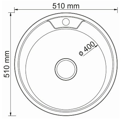 Кухонная мойка Мойка круг d 51 (0,8) вып 3 1/2 (глуб чаши 18см) с сифоном без гофры купить,NaN