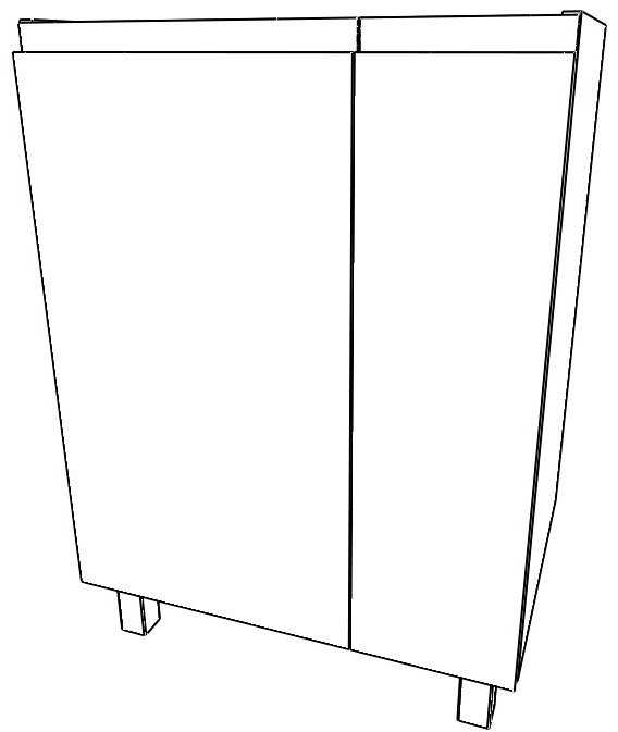 Тумба с раковиной KABINKA.KZ Байтерек , 58.8x82x44.5 см, темно-серый