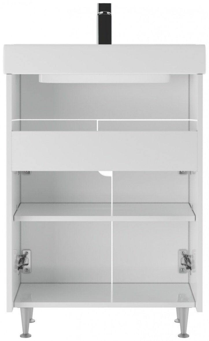 Тумба с раковиной KABINKA.KZ Адай, 57.5x82x43.8 см, белый