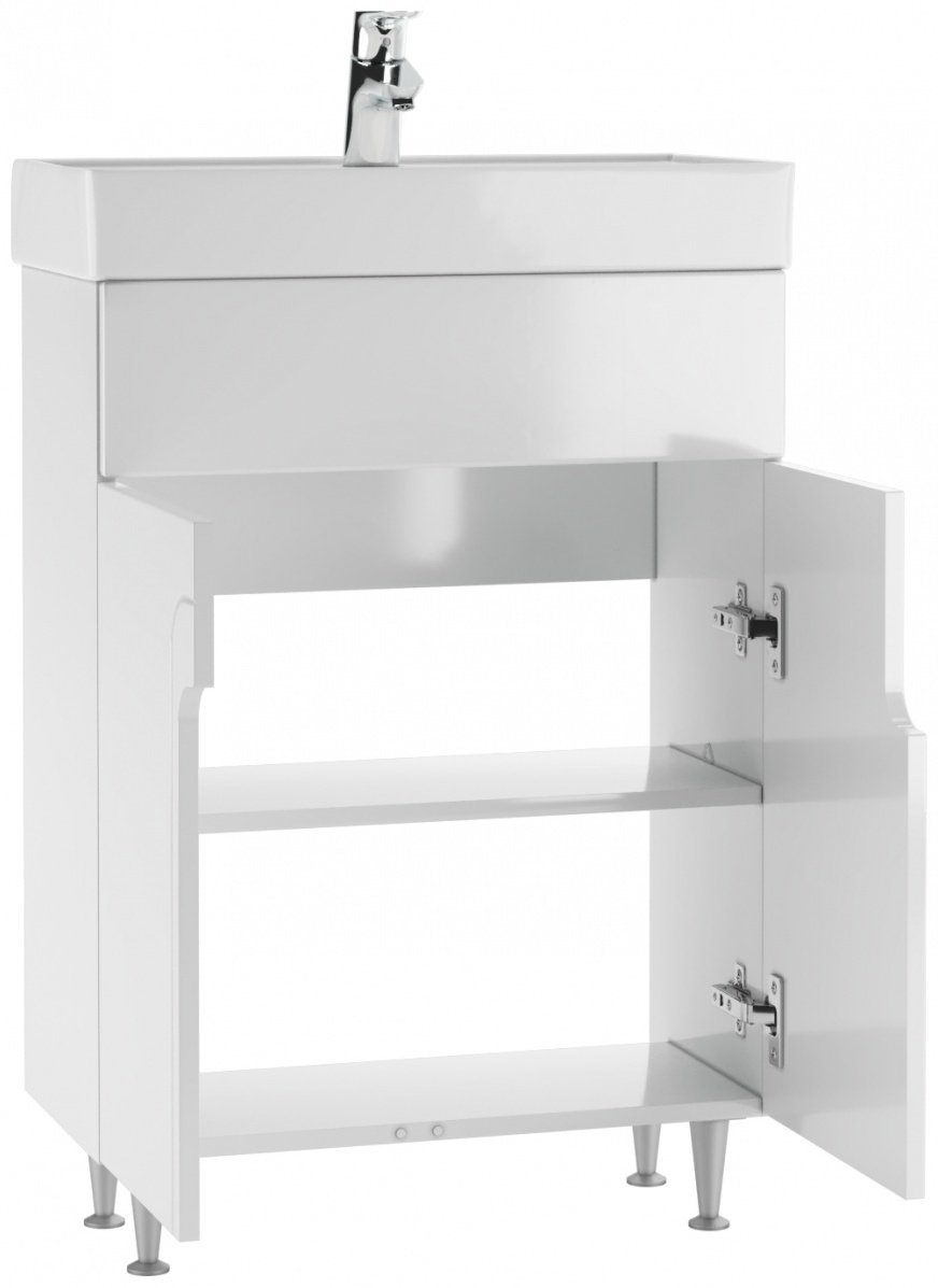 Тумба с раковиной KABINKA.KZ Адай, 57.5x82x43.8 см, белый