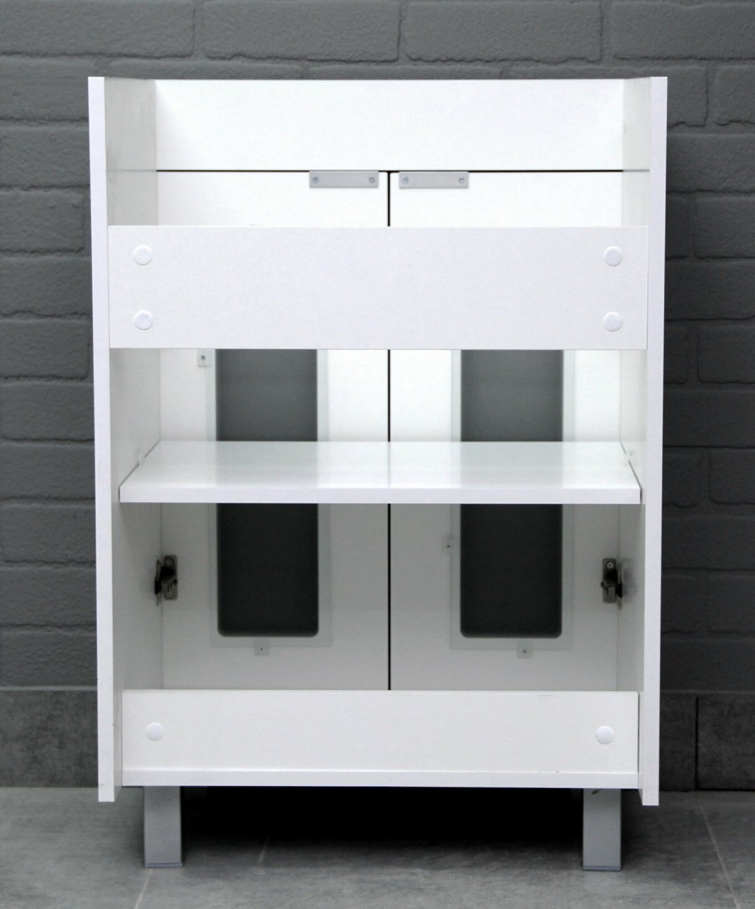 Тумба с раковиной KABINKA.KZ Кристалл, 56x82x43.4 см, белый