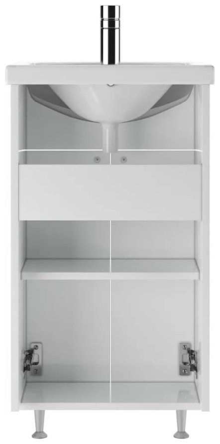 Тумба с раковиной KABINKA.KZ &#34;Элегия 45&#34; Промо, 42.9x82x25.3 см, белый