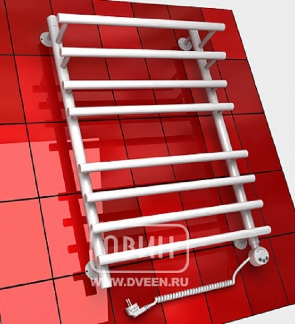 Полотенцесушитель ДВИН F primo electro 60/50 1"-3/4"-1/2" Электрический ТЭН справа белый
