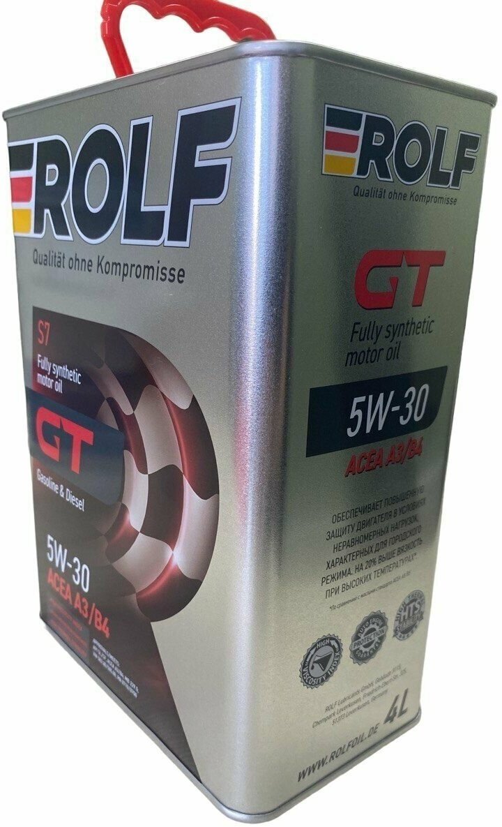 Моторное масло Синтетическое Rolf GT C3 5W-30 4 л купить,0