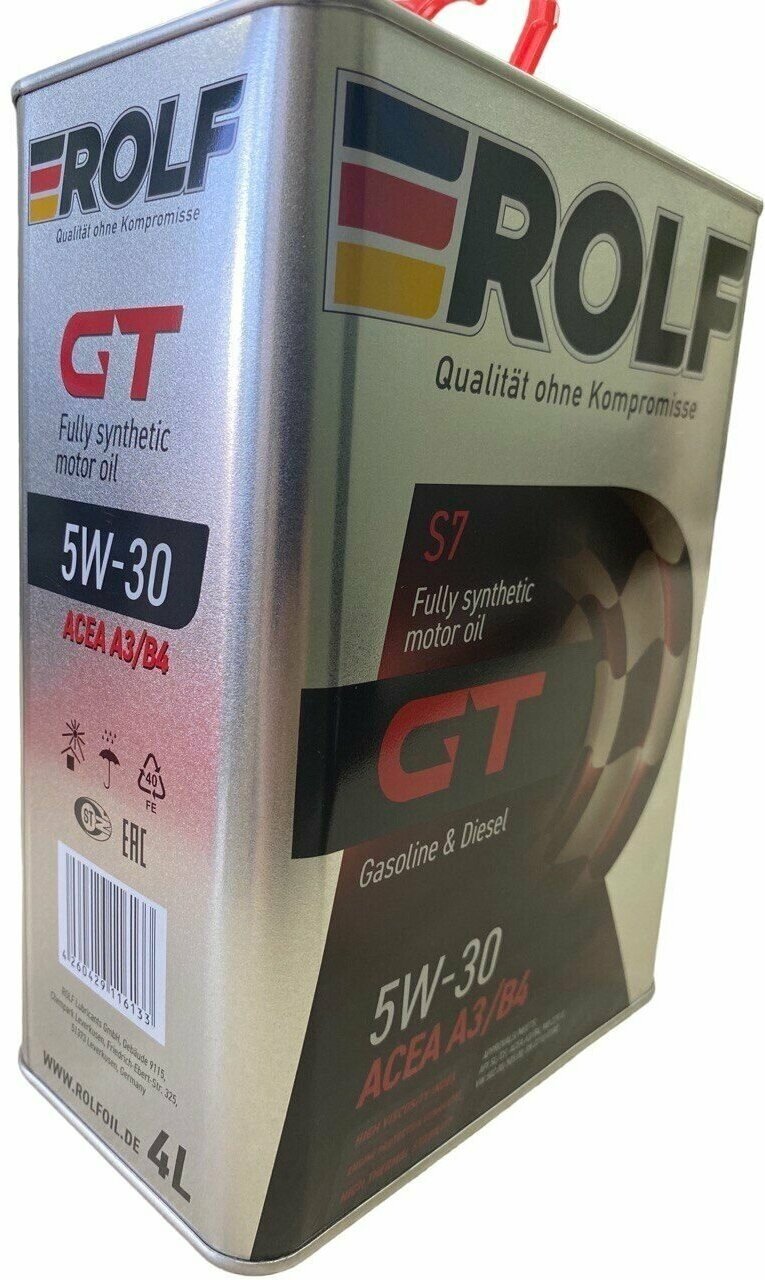 Моторное масло Синтетическое Rolf GT C3 5W-30 4 л купить,0