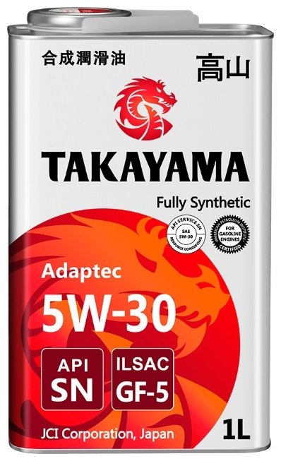 Моторное масло Синтетическое Takayama ADAPTEC GF-5 SN 5W-30 1 л