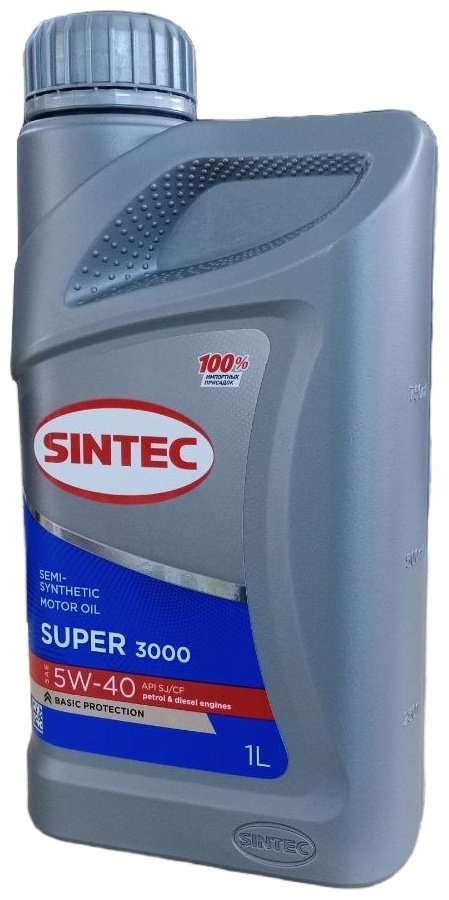 Моторное масло Полусинтетическое SINTEC SUPER 3000 5W-40 1 л