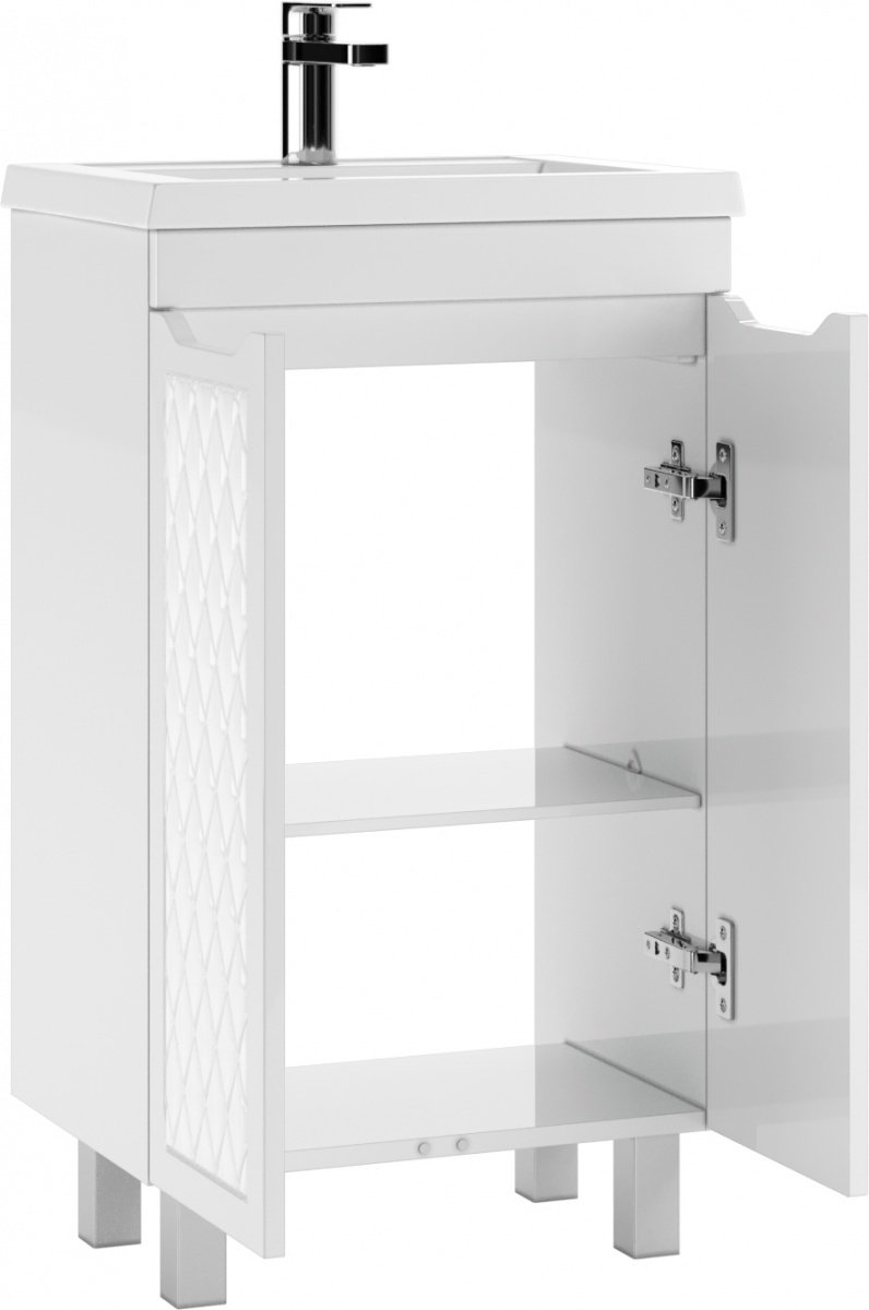 Тумба с раковиной KABINKA.KZ Andrea 50, 48.2x82x34.4 см, белый