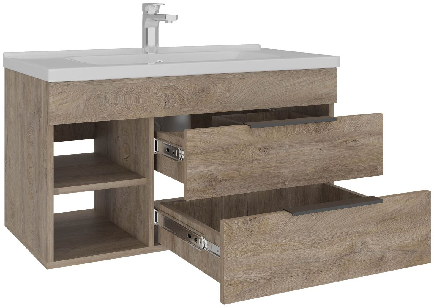 Тумба с раковиной AVK Кира 2 100x52x47см светло-коричневый купить,NaN