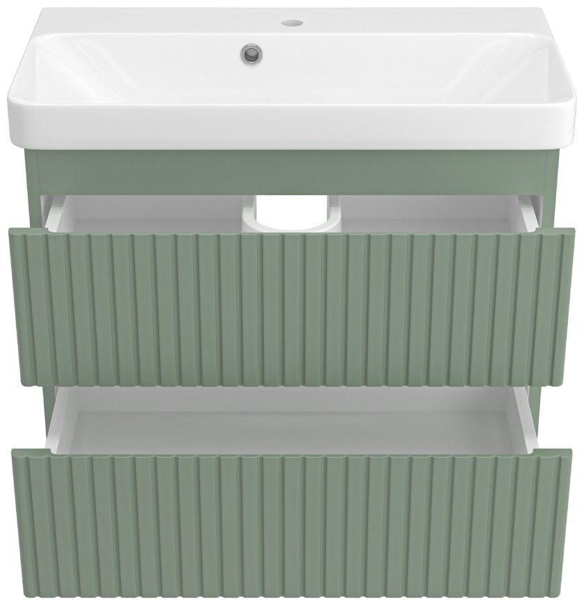 Тумба с раковиной Brevita Victory 70x49x37 см зеленый купить,NaN