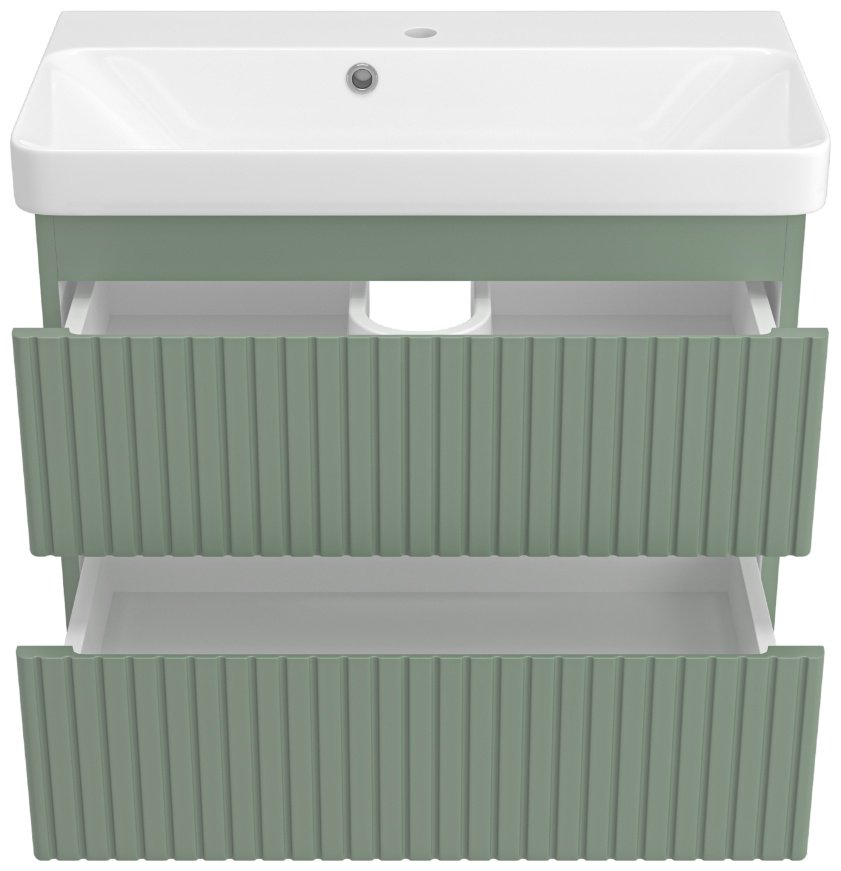 Тумба с раковиной Brevita Victory 70x49x37 см зеленый купить,NaN