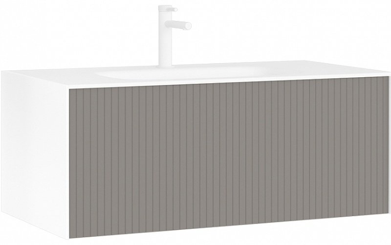 Тумба с раковиной Cube 100 3000378, 100x40x49 см, белый, бежевый