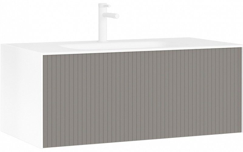 Тумба с раковиной Cube 100 3000378 100x40x49см бело-бежевый купить,NaN