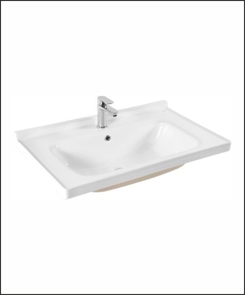 Тумба с раковиной AVK Афина 3 двери, 80x70x45 см, белый, серый