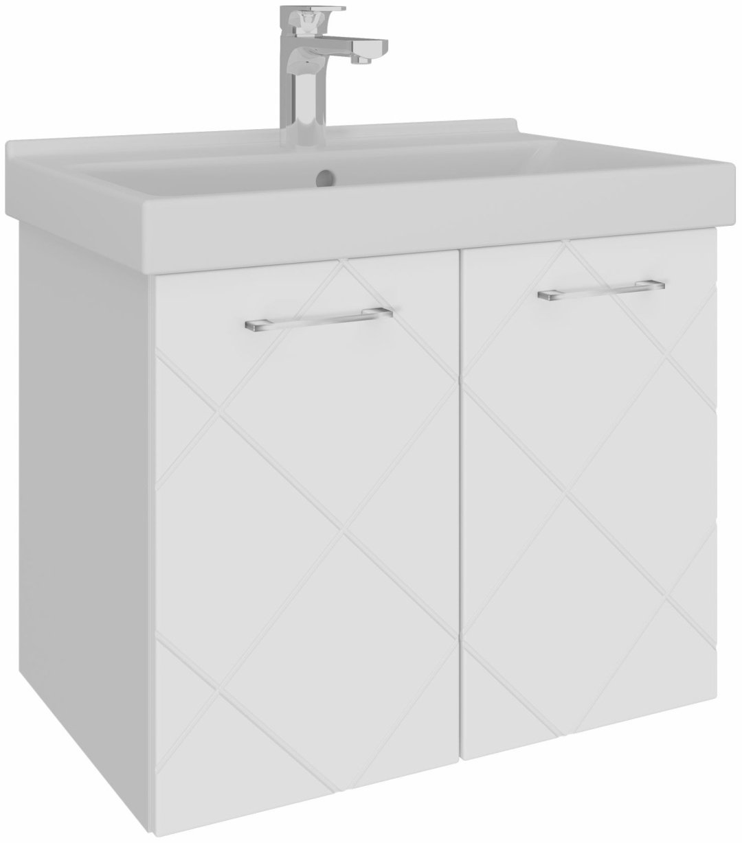 Тумба с раковиной AVK ТН 2 Двери Астра , 50x52x40 см, белый