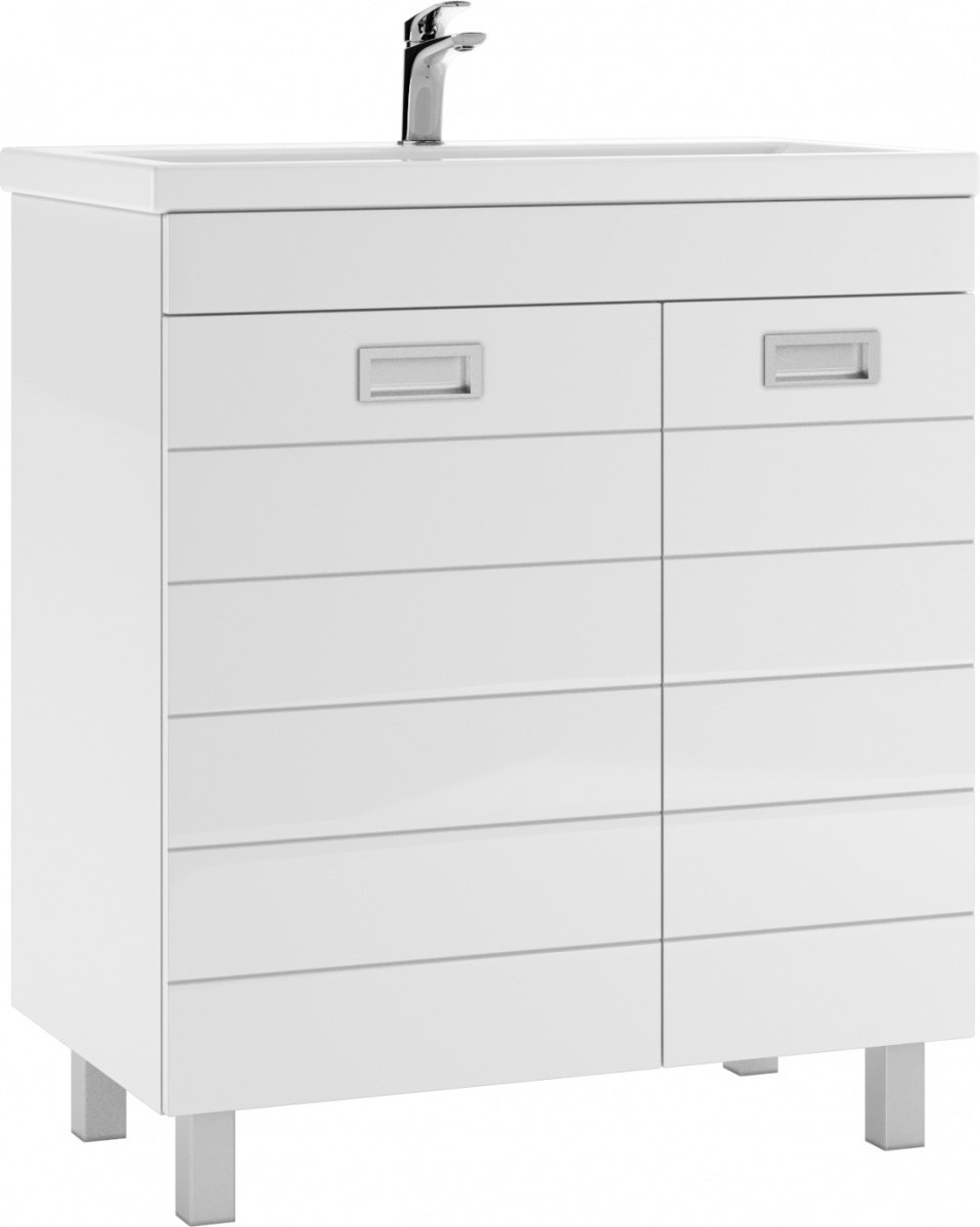 Тумба с раковиной KABINKA.KZ &#34;Elen 75&#34; Cube , 72.6x82x44 см, белый