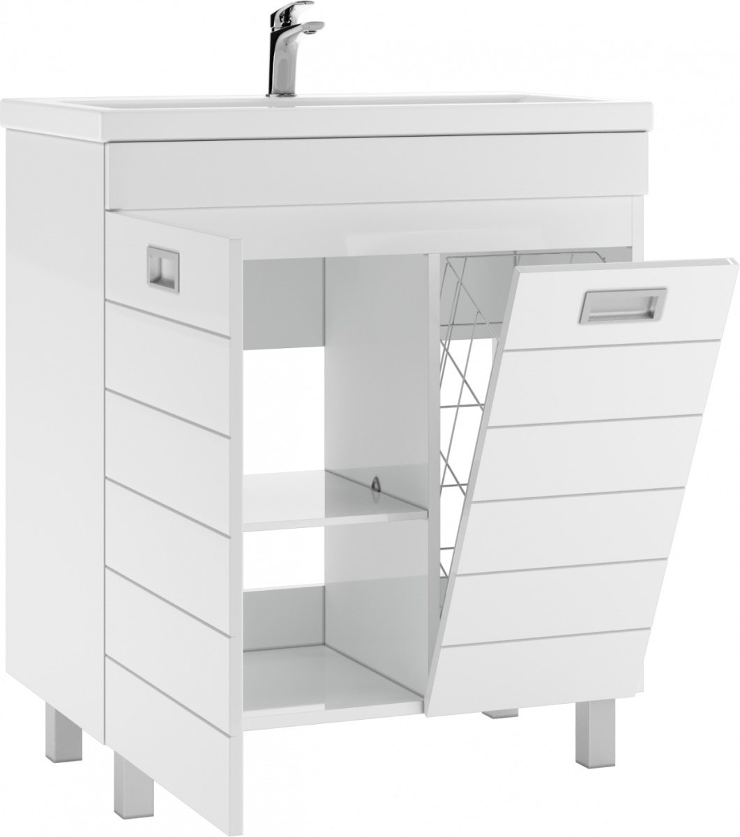 Тумба с раковиной KABINKA.KZ &#34;Elen 75&#34; Cube , 72.6x82x44 см, белый