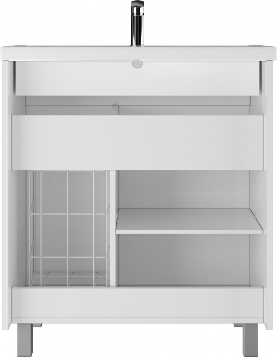 Тумба с раковиной KABINKA.KZ &#34;Elen 75&#34; Cube , 72.6x82x44 см, белый