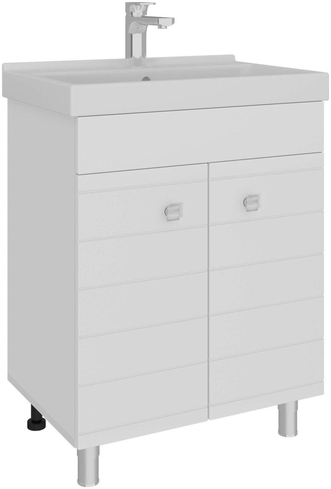 Тумба с раковиной AVK ТР 2двери Лира, 50x70x40 см, белый