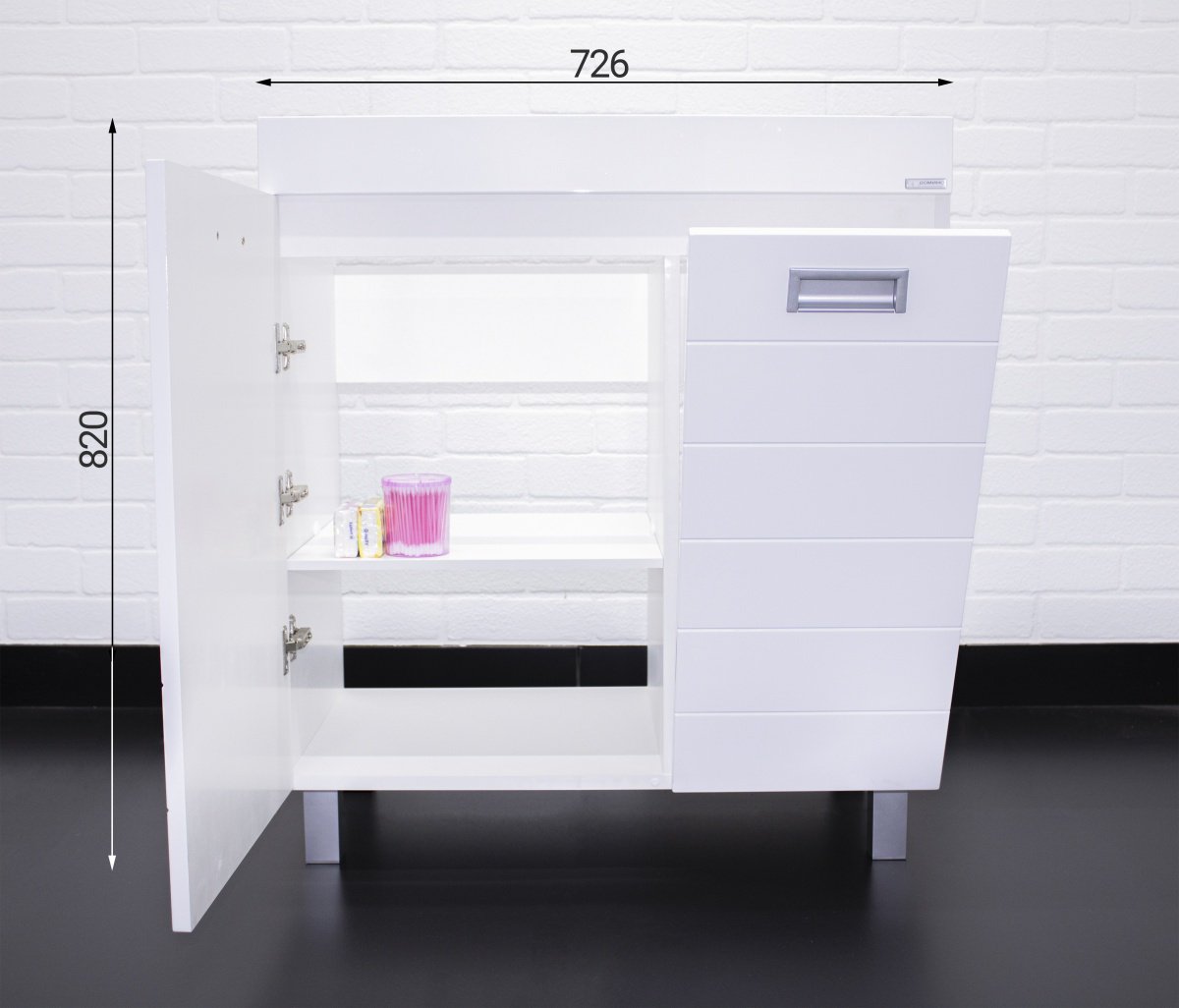 Тумба с раковиной KABINKA.KZ "Elen 75" Cube , 72.6x82x44 см, белый купить,NaN