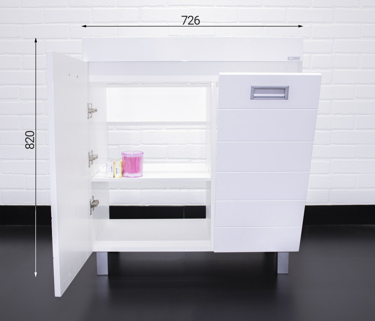 Тумба с раковиной KABINKA.KZ "Elen 75" Cube , 72.6x82x44 см, белый купить,NaN