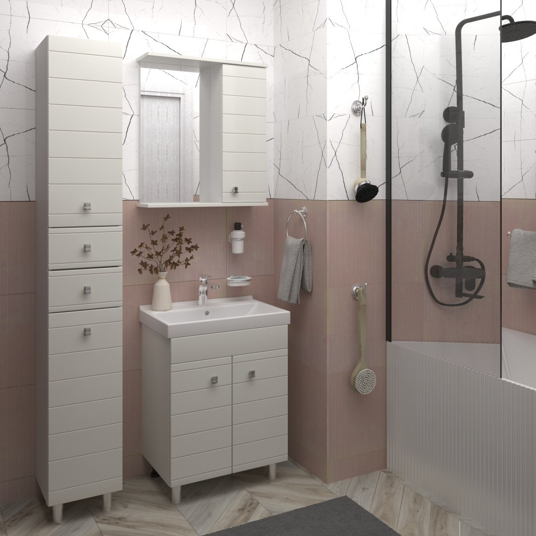 Тумба с раковиной AVK ТР 2двери Лира 50x70x40см белый купить,NaN