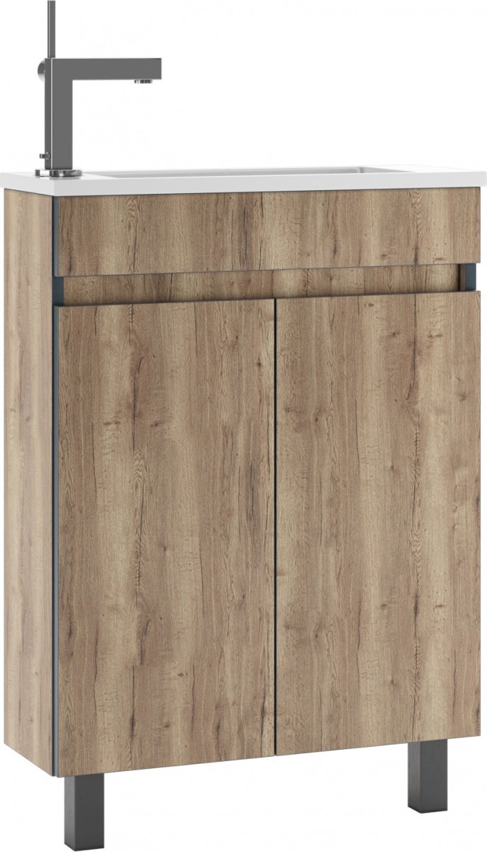 Тумба с раковиной KABINKA.KZ &#34;Modul 60&#34;Dolche Dark, 59x82x20.5 см, коричневый