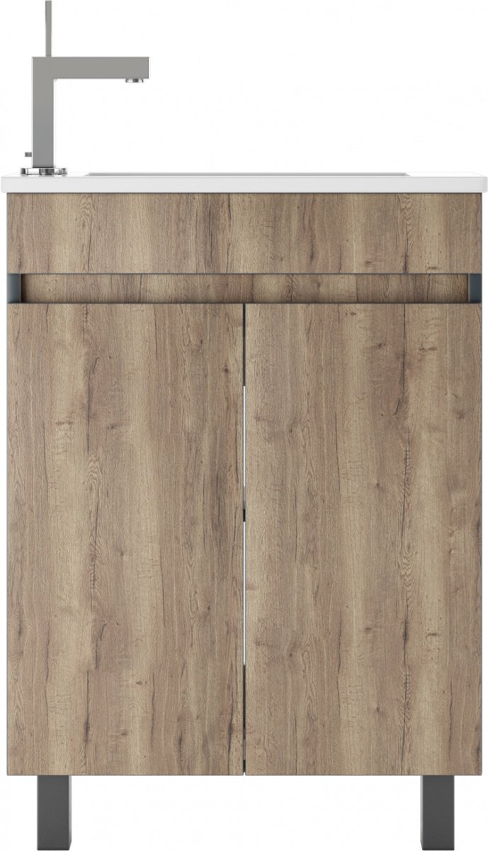 Тумба с раковиной KABINKA.KZ &#34;Modul 60&#34;Dolche Dark, 59x82x20.5 см, коричневый