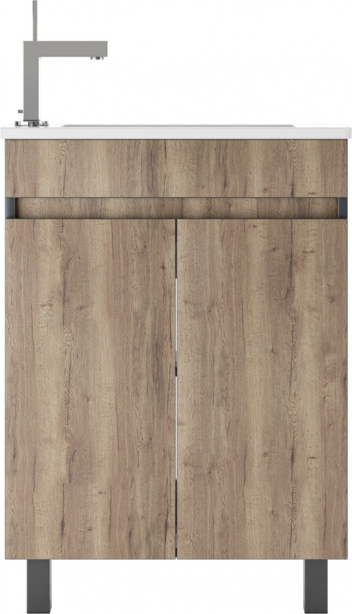 Тумба с раковиной KABINKA.KZ "Modul 60"Dolche Dark, 59x82x20.5 см, коричневый купить,NaN