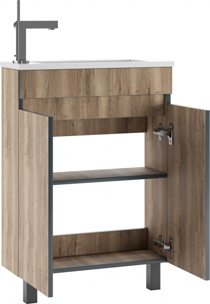 Тумба с раковиной KABINKA.KZ "Modul 60"Dolche Dark, 59x82x20.5 см, коричневый купить,NaN