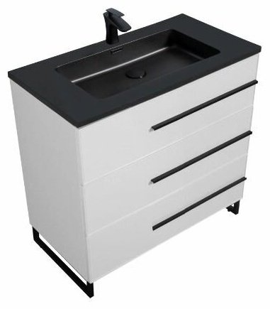 Тумба с раковиной Bella-T75, 75x77.5x48 см, белый