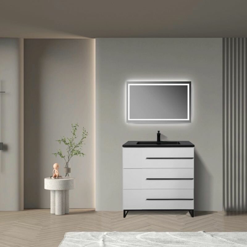 Тумба с раковиной Bella-T75, 75x77.5x48 см, белый