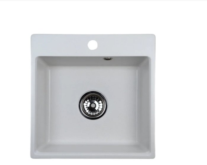 Кухонная мойка NOVA 4640145612780 накладная 44х44х16 см, кварцевый песок, тон белый