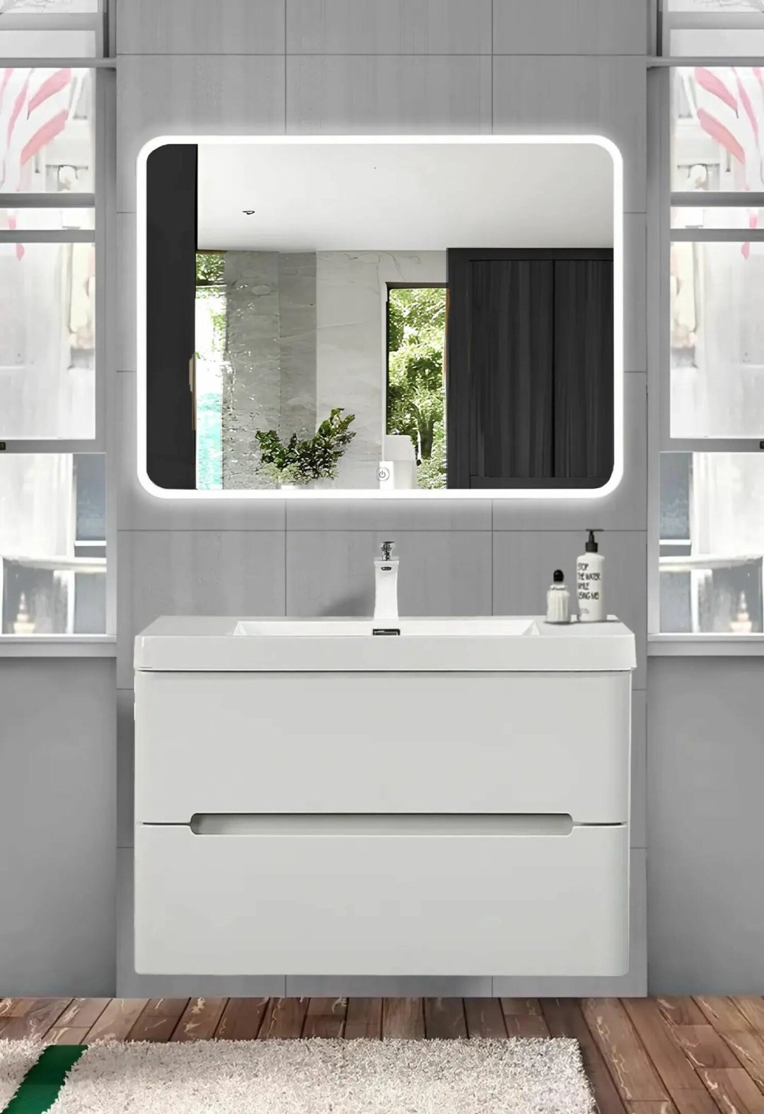 Тумба с раковиной River80, 80x55x48 см, белый