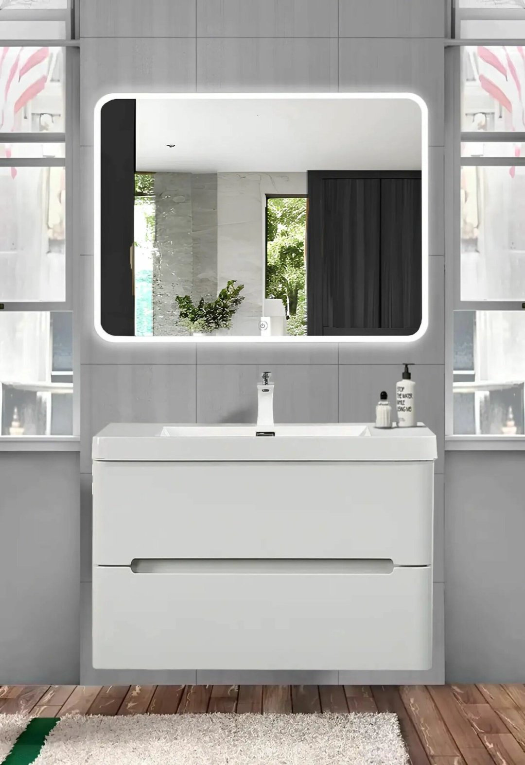 Тумба с раковиной River80 80x55x48см белый купить,NaN