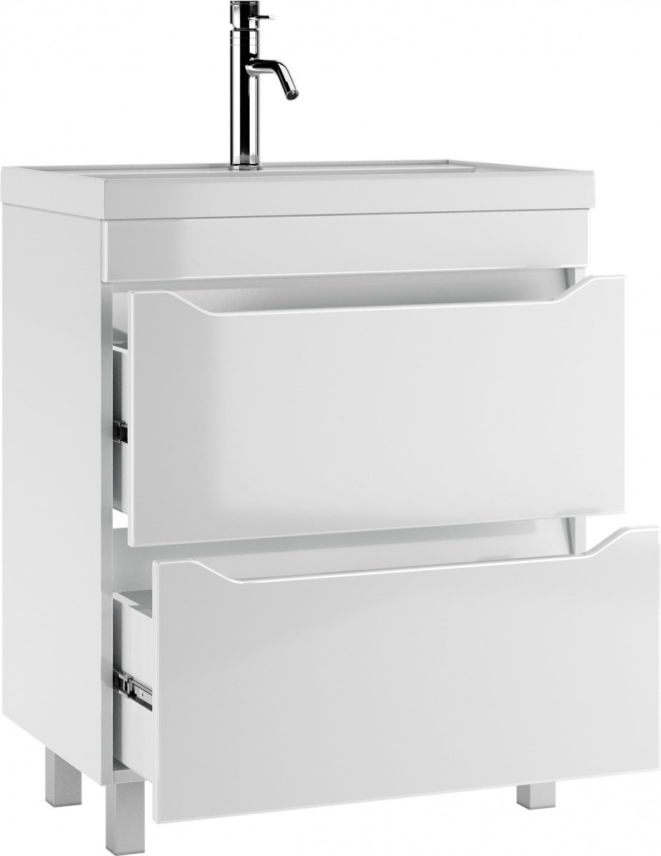 Тумба с раковиной KABINKA.KZ &#34;Bazis 70&#34; Ева, 69x71.6x44.5 см, белый