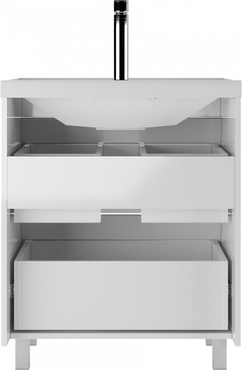 Тумба с раковиной KABINKA.KZ &#34;Bazis 70&#34; Ева, 69x71.6x44.5 см, белый
