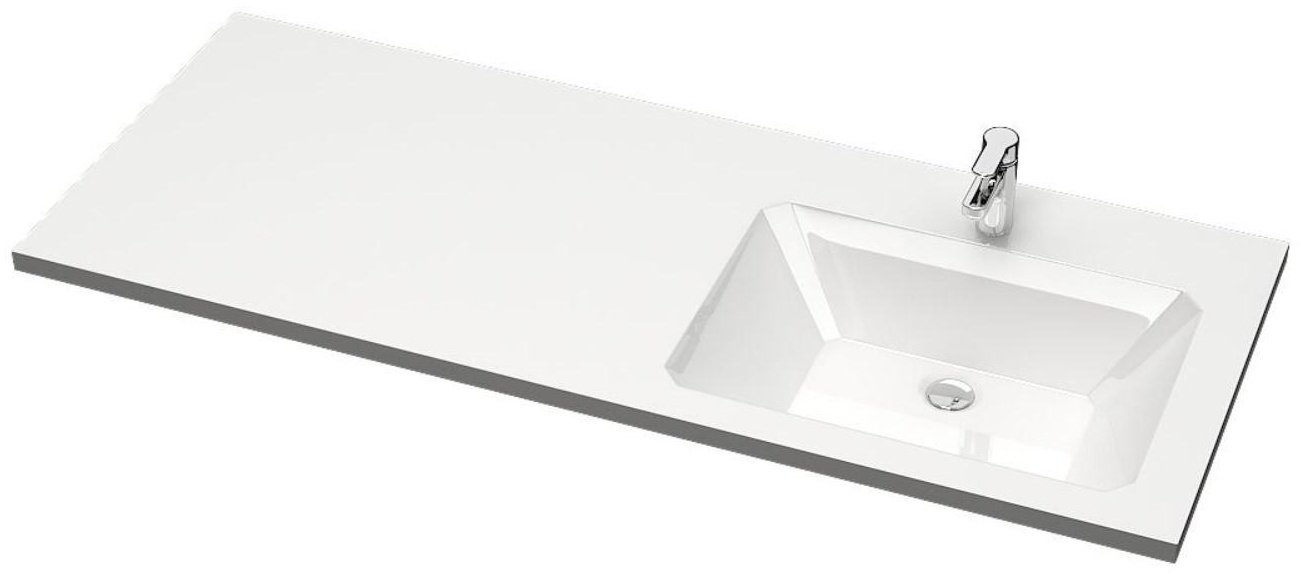 Тумба с раковиной KABINKA.KZ A2 ТР 2Я СМ 1200 К, 120x70x45 см, белый, коричневый