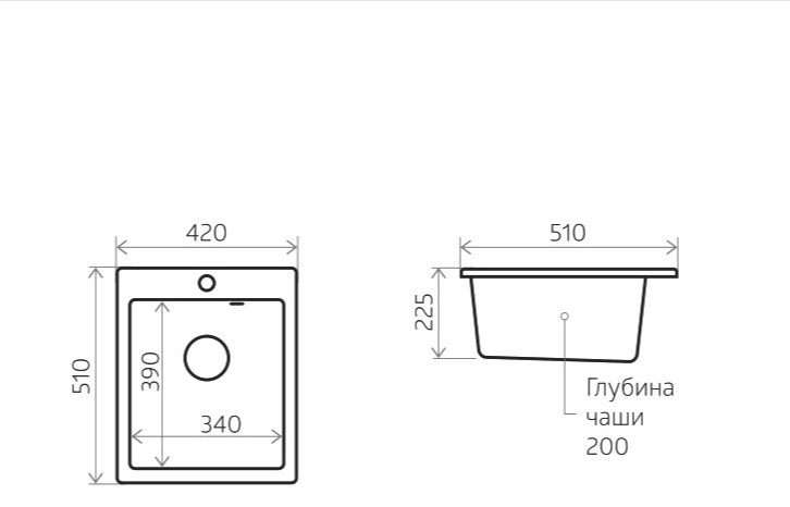 Кухонная мойка NOVA 4640145615460 врезная 42х51х20 см, кварцевый песок, тон серый купить,NaN